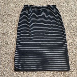 Midi striped skirt
